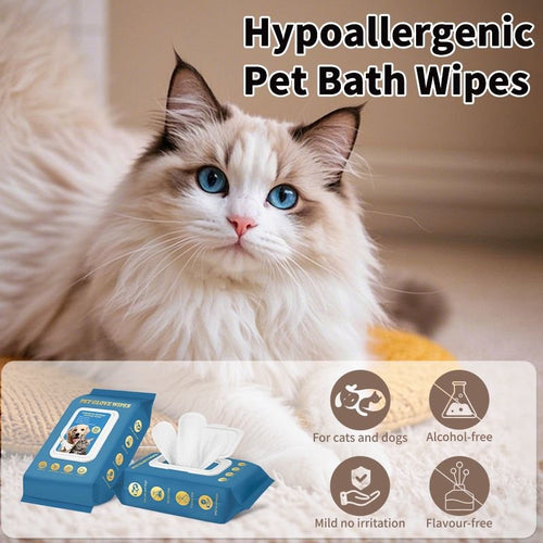 PET Glove Wipes，Freshening Grooming Dog&Cat Disposable 20Pcs pet hair removal tool Satisfied skin care Outdoor No-clean Hypoallergenic Facial Disposable No-Rinse Grooming Formulated for petwipes Deodorizing sticky hair