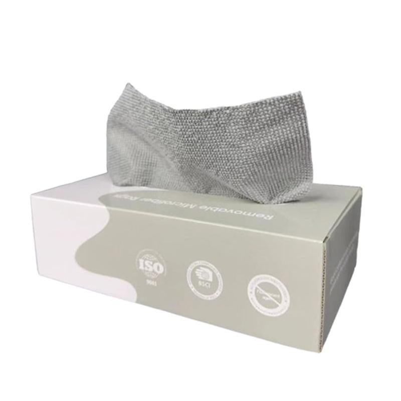 Cleaning Cloth Rags in A Box (20 Count) -7.9" x 7.9" Reusable  Towels for Cars - Edgeless Terry Towels,Small  Towel for Home, Kitchen (Gray&Pink) Dish Scrubbers microfiber