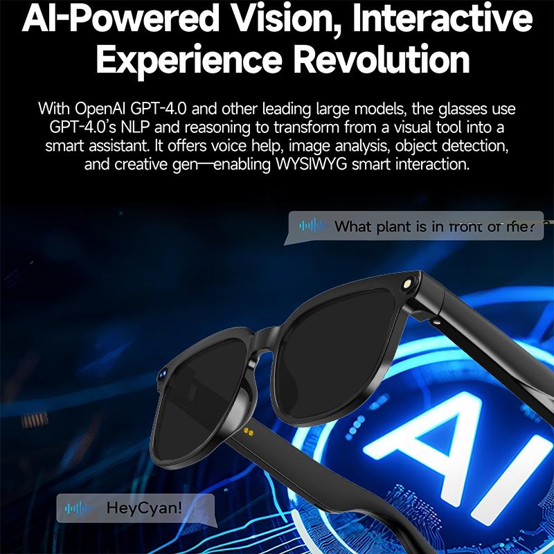 Smart AI Camera Glasses with 8MP Photochromic Lenses ,Button Touch Adjustment for Travel Outdoor Adventures Hands-Free Photography 160+Languages Real-Time Translation Bluetooth Wireless Wearable Video Recording UV Protection ,Valentine's Day gifts